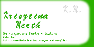 krisztina merth business card